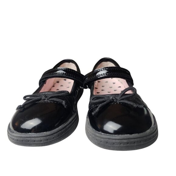 Carter's Black Quilted Patent Mary Janes Dress Shoes Little Girls 11 - Picture 2 of 10